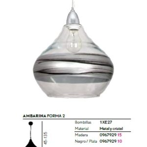 lampara de techo, lampara colgante, lampara de cristal. www.conforkitchen.es
